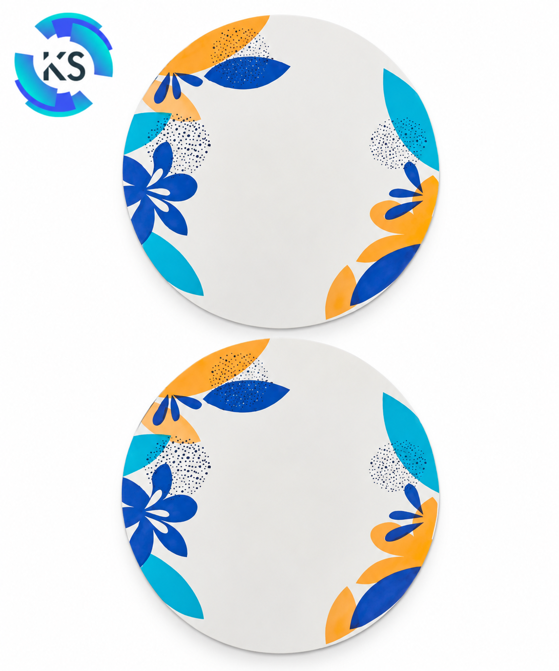 300 GSM Hologram No. 10 8.75-inch circular raw material with multicolour decorative printed design