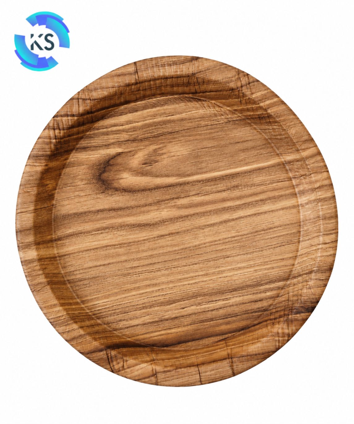 8 Inch 320 GSM Corrugation Paper Plate in Brown and White
