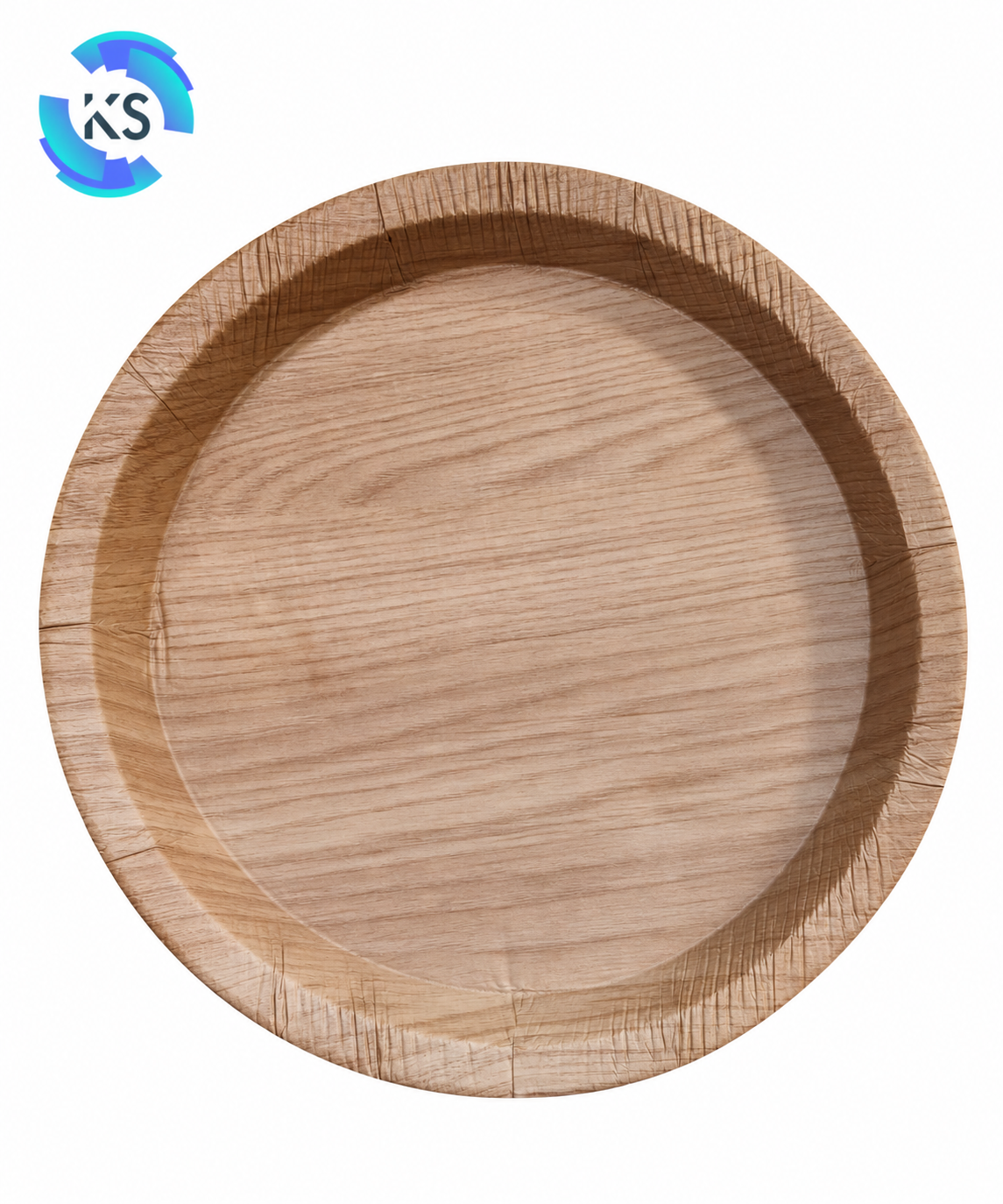 9 Inch 340 GSM Corrugation Paper Plate in Brown and White
