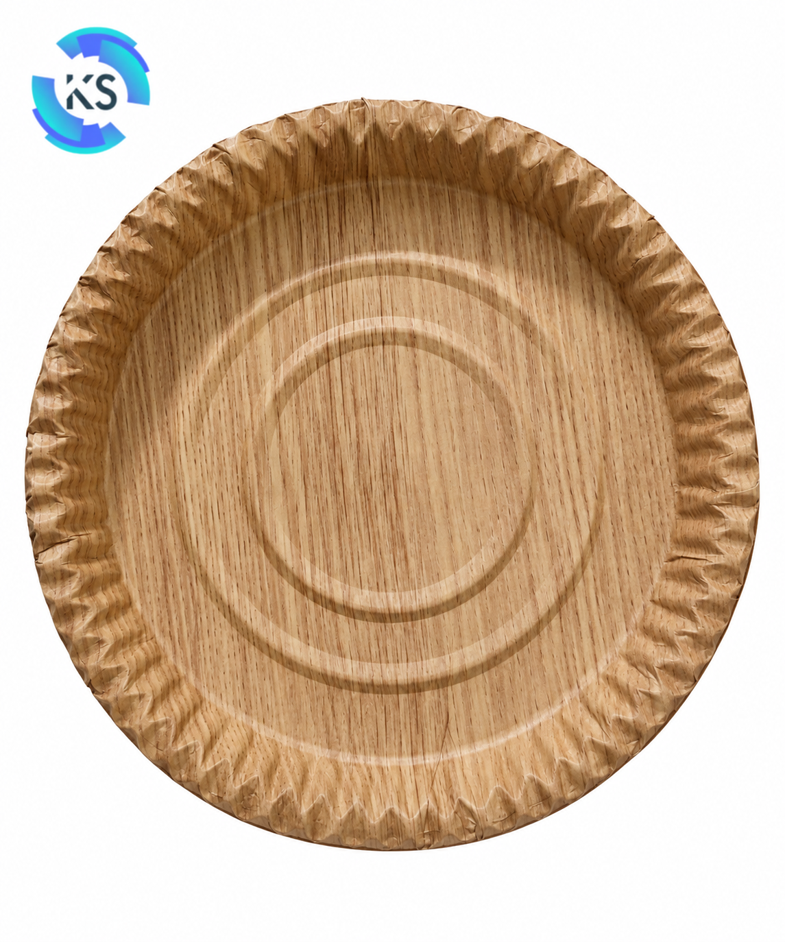 10 Inch 340 GSM Corrugation Paper Plate in Brown and White
