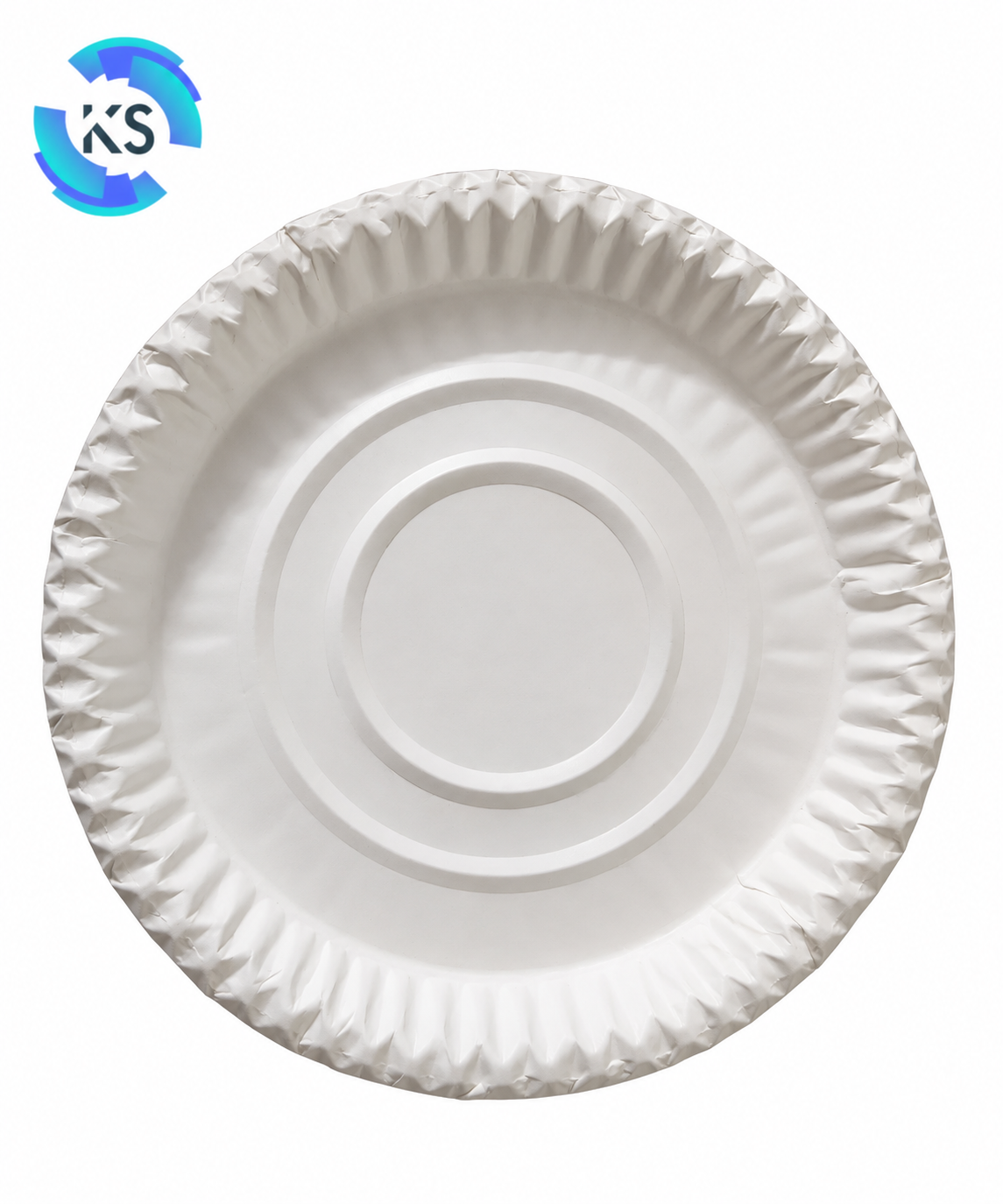 11 Inch 390 GSM Corrugation Paper Plate in Brown and White